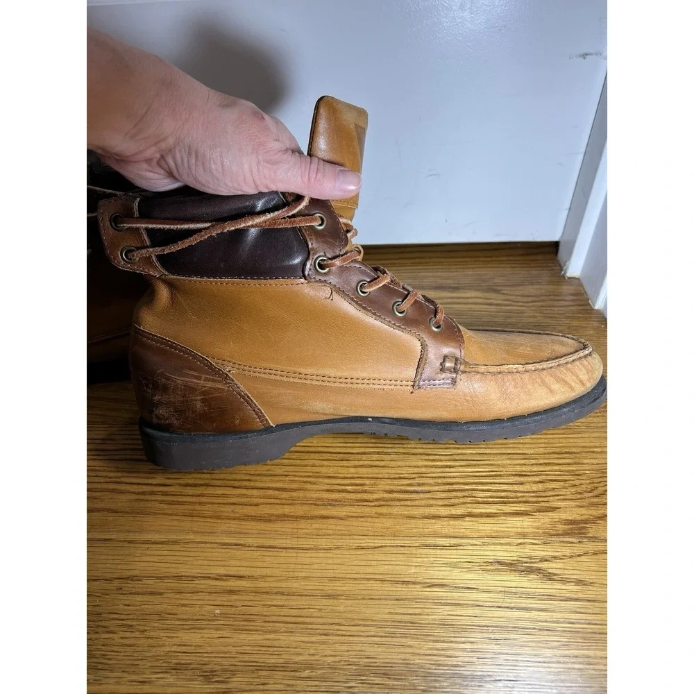 Sebago X Vane Scout Leather Boots Rust Cedar Mens Size 11 M Vibram Soles‎